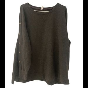 Charcoal Grey Ideology cozy sweatshirt - never worn NWOT- size 3X